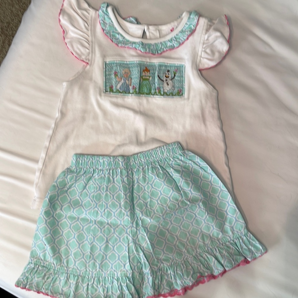 Shrimp & Grits kids Frozen short & shirt set